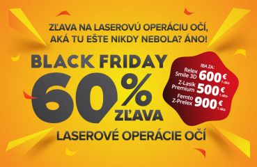 BLACK FRIDAY: Zľava 60% na laserovú operáciu očí